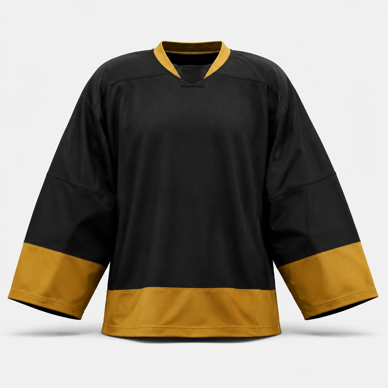 Custom Black & Gold Goalie Hockey Jersey — AI design concept
