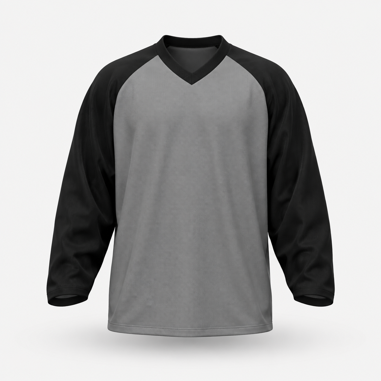 Custom Grey & Black Practice Hockey Jersey — AI design concept