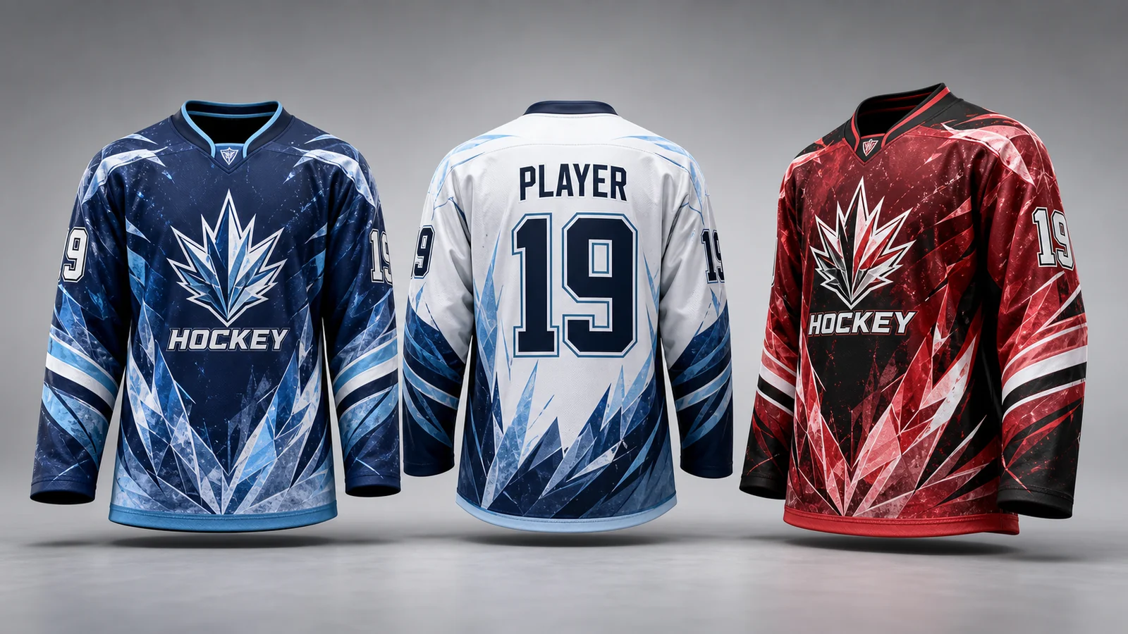 Full-sublimation ice hockey jersey collection — custom design concepts