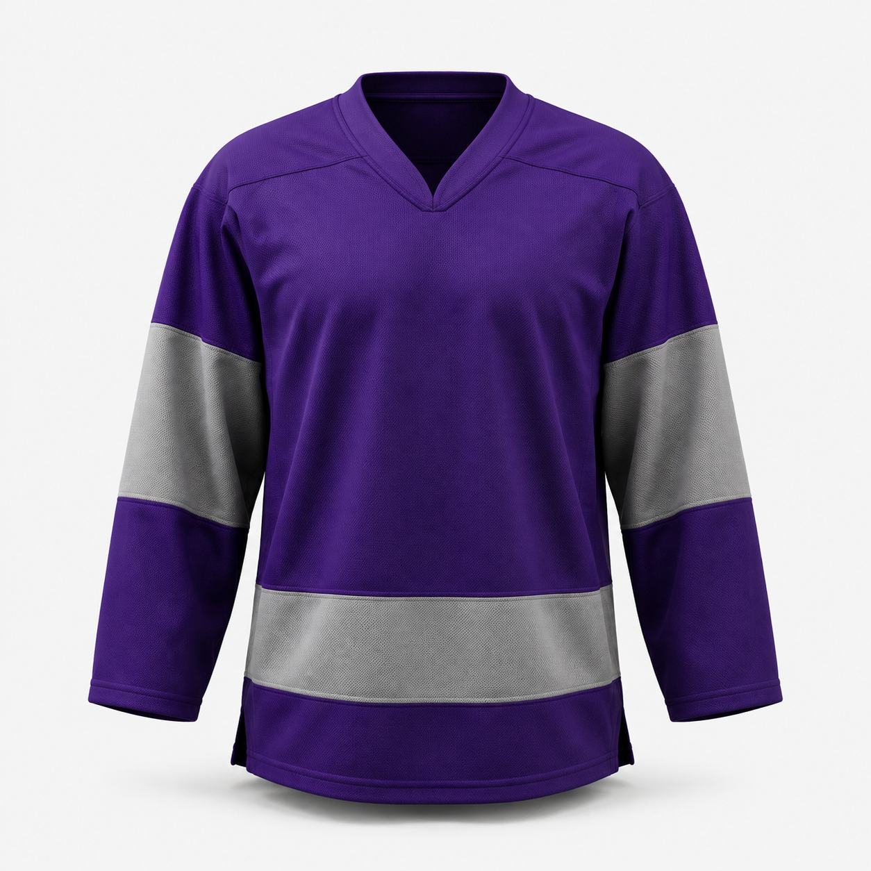 Custom Purple & Silver Hockey Jersey — AI design concept