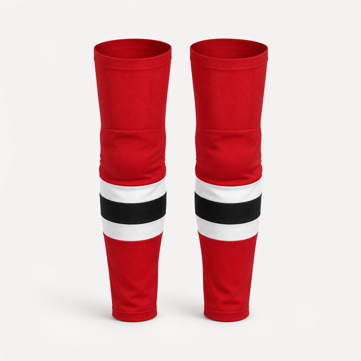Custom Red & White Hockey Socks — AI design concept