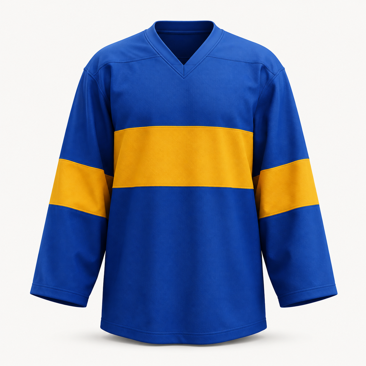 Custom Royal Blue & Gold Hockey Jersey — AI design concept